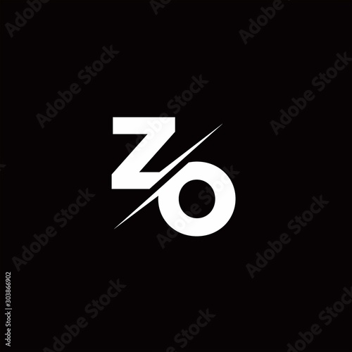 ZO Logo Letter Monogram Slash with Modern logo designs template photo