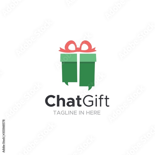 Chat Gift Modern and Simple Logo Design Tamplate