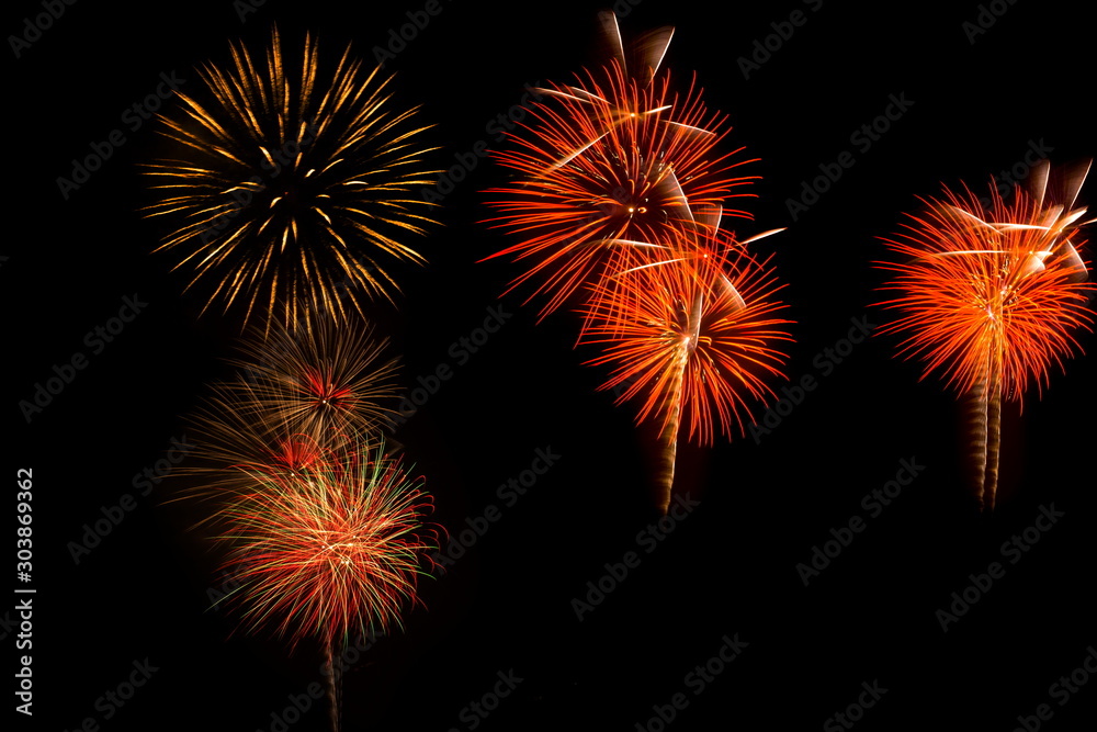 Fireworks Stock Image In Black Background Fireworks Stock Image In Black Background