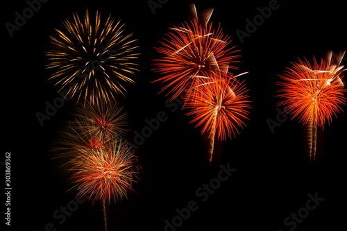 Fireworks Stock Image In Black Background