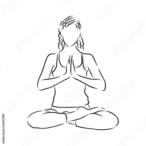 woman meditating in lotus pose