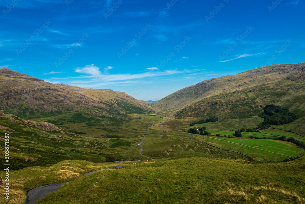 Through the scenic valleys and Mountains in Cumbra, Lake District