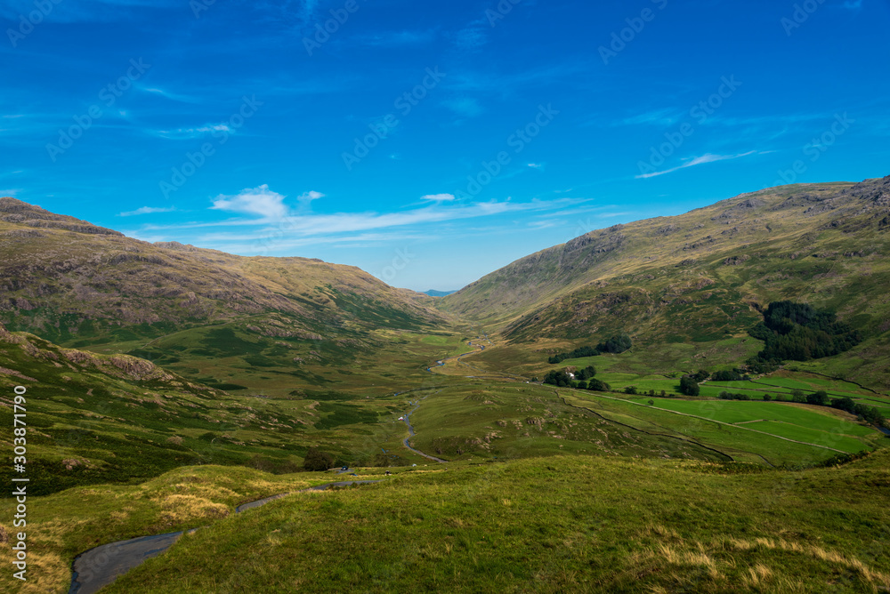 Through the scenic valleys and Mountains in Cumbra, Lake District Through the scenic valleys and Mountains in Cumbra, Lake District