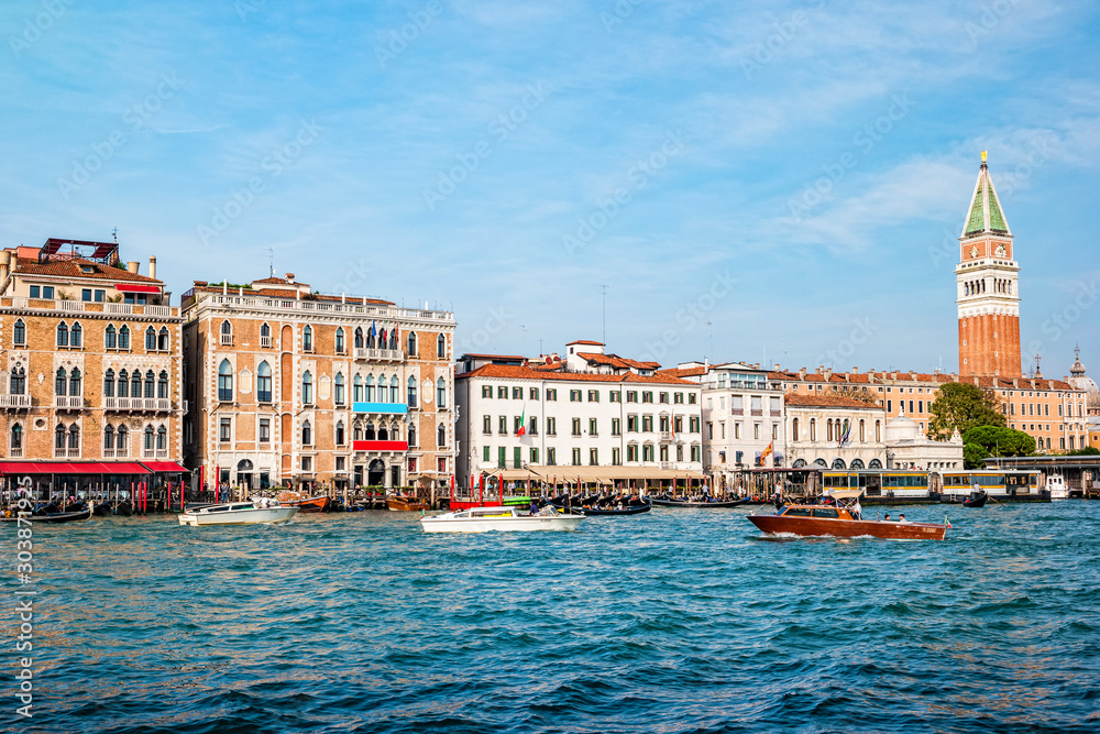 View of famous Grand Canal in Venice, Italy