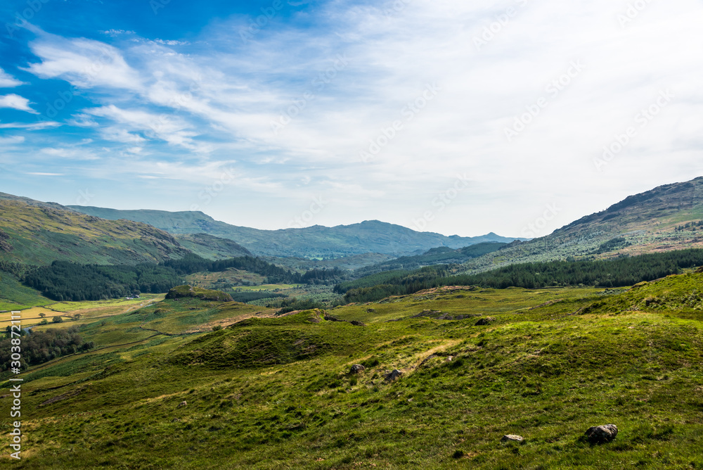 Through the scenic valleys and Mountains in Cumbra, Lake District