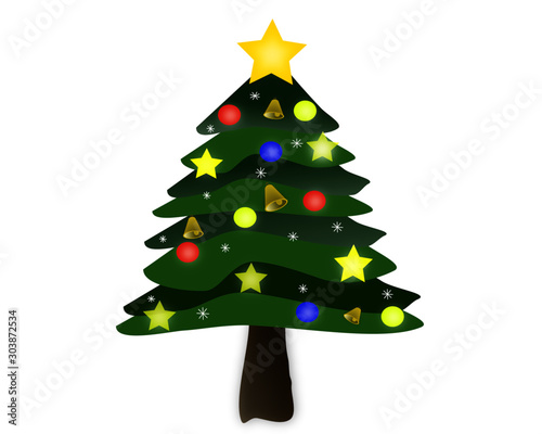 christmas tree on white background