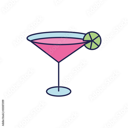 fresh martini cocktail drink isolated icon