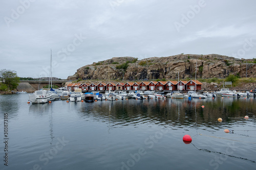 Hovenäset, sweden, travel, houseboat, boathouse, Vättern, grey sky, Swedish nature