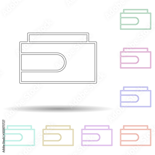 A tube of cream multi color icon. Simple thin line, outline vector of spa icons for ui and ux, website or mobile application