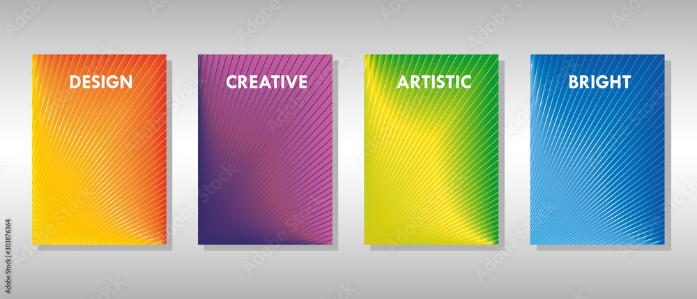 Colorful book cover design pattern, A4 template. Vector illustration.
