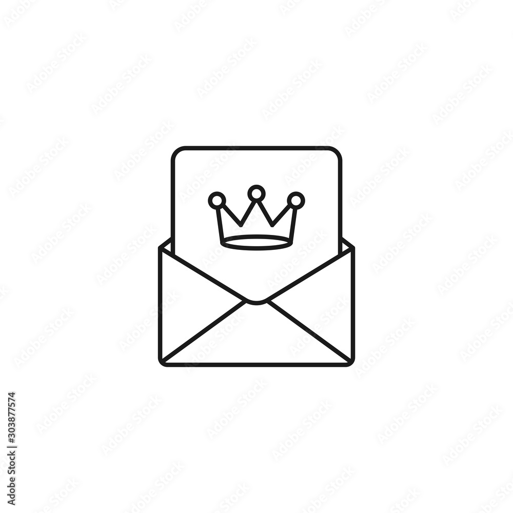 king mail - minimal line web icon. simple vector illustration. concept for infographic, website or app. king mail - minimal line web icon. simple vector illustration. concept for infographic, website or app.
