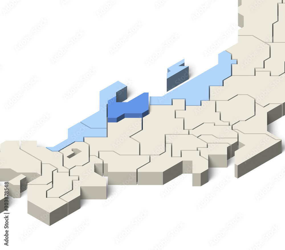 日本地図 北陸地方 富山県 日本地図 北陸地方 富山県