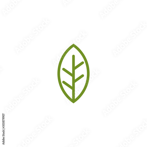 Leaf icon logo design vector template