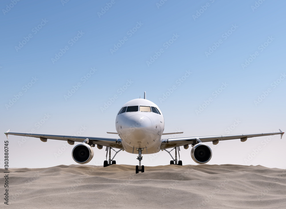 Fototapeta premium A320_Desert_Front_Mittag