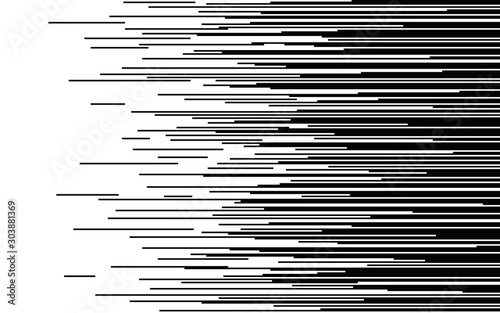 Speed horizontal lines Gradient seamless pattern Vector pixel texture Fast effect design Black elements on white background