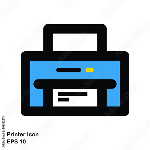 Printer icon design , color icon