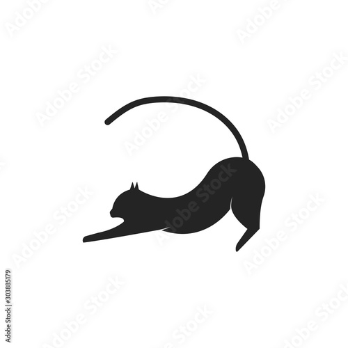 Cat icon logo vector template illustration design