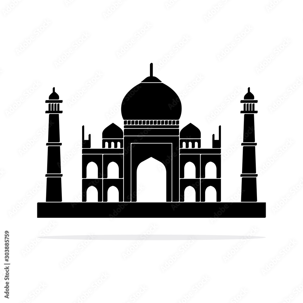 Taj Mahal icon. Vector concept illustration for design.