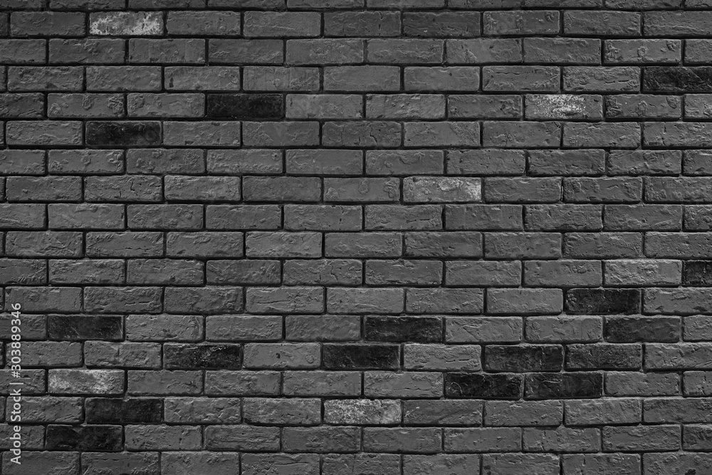 Gray and black brick wall background