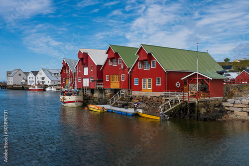 Fishing village Bud in Norway. July 2019, sunny day