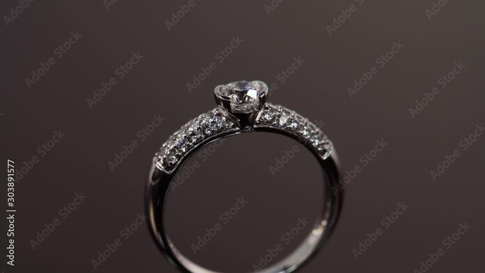 Luxury diamond ring for wedding or engagement. Jewel ring with many diamonds Luxury diamond ring for wedding or engagement. Jewel ring with many diamonds