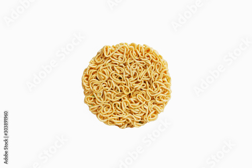 Instant noodles, isolated on white background