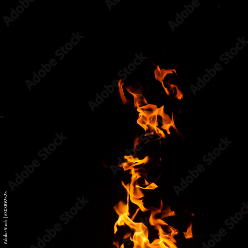 Fire on black background. © Sandu