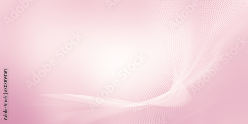 Fototapeta Naklejka Na Ścianę i Meble -  white blur geometric light on pink background with line network data.