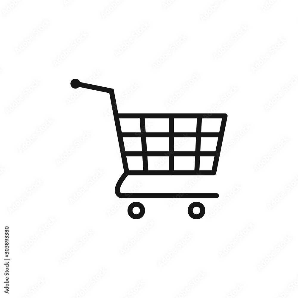 Shopping cart icon. Trolley icon. Shopping cart icon. Trolley icon.