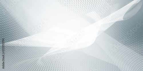 Wallpaper Mural Gray halftone pattern with white line motion and network connection backdrop wallpaper. Clean Grey geometric background. Torontodigital.ca