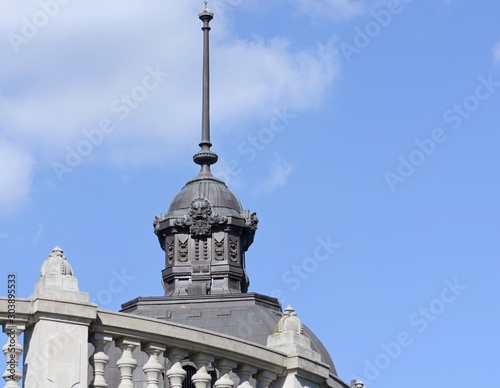 Secheni Bathhouse is the largest bath complex in Budapest and Europe. Medical bath of Secheni. There are different types of therapies in the bathhouse, and a day balneological clinic works. City Park. photo