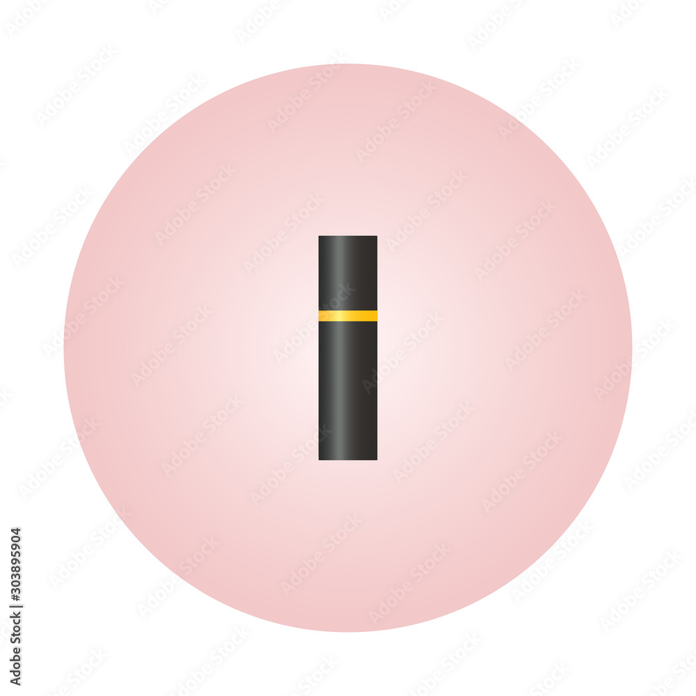 Lipstick silhouette, cosmetics Icons. Lipstick Flat design vector illustration icon logo Lipstick silhouette, cosmetics Icons. Lipstick Flat design vector illustration icon logo