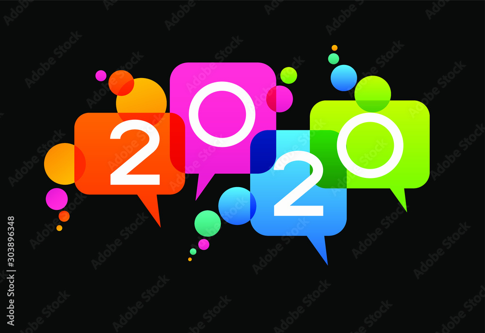 Vector 2020 Happy New Year background. The file is saved in the version AI10 EPS. This image contains transparency. Vector 2020 Happy New Year background. The file is saved in the version AI10 EPS. This image contains transparency.