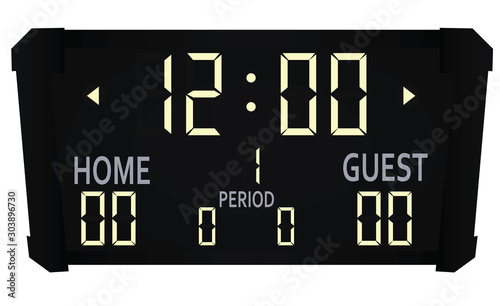 Big retro scoreboard. vector illustration