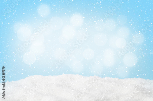 Christmas card with snow
