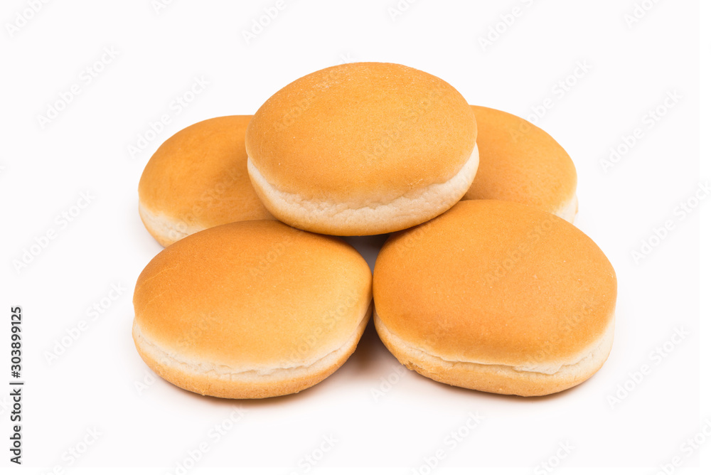 Burger bread isolated on white background. Burger bread isolated on white background.