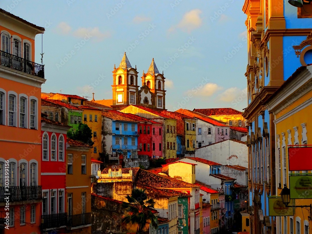 Ταπετσαρία Amérique du Sud, Brésil, État de Bahia, Salvador, centre historique Pelourinho