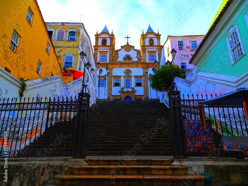 Amérique du Sud, Brésil, État de Bahia, Salvador, L'Église du Troisième Ordre de Notre-Dame-du-Rosaire des Noirs photo