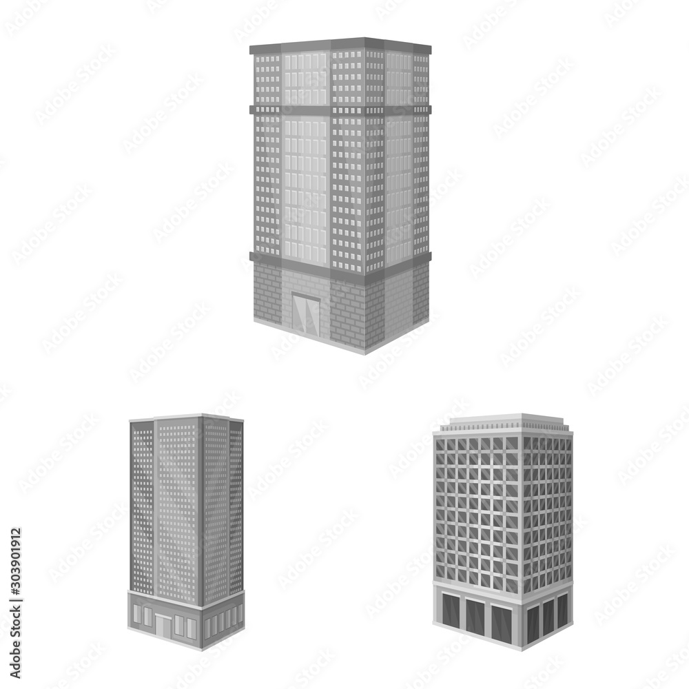 Isolated object of realty and modern sign. Collection of realty and building vector icon for stock. Isolated object of realty and modern sign. Collection of realty and building vector icon for stock.