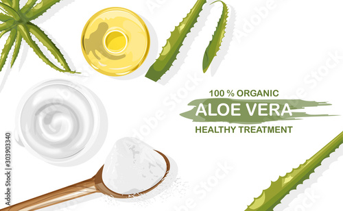 Organic aloe vera treatment composition