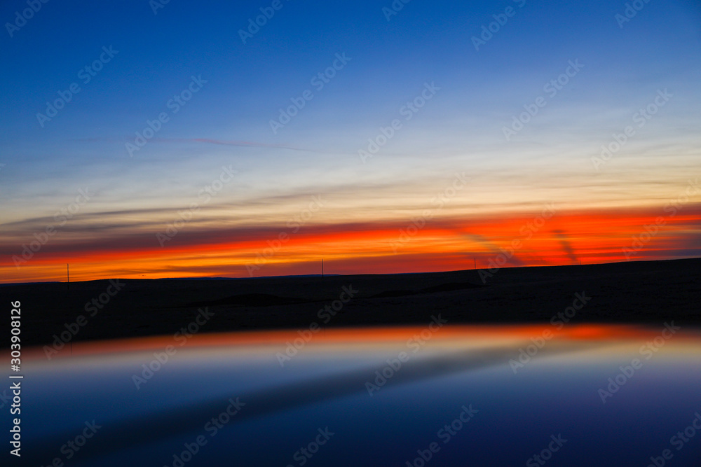 Reflection sunset