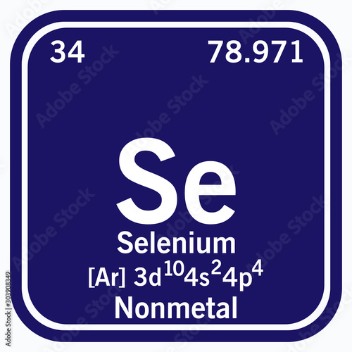 Selenium Periodic Table of the Elements Vector illustration eps 10