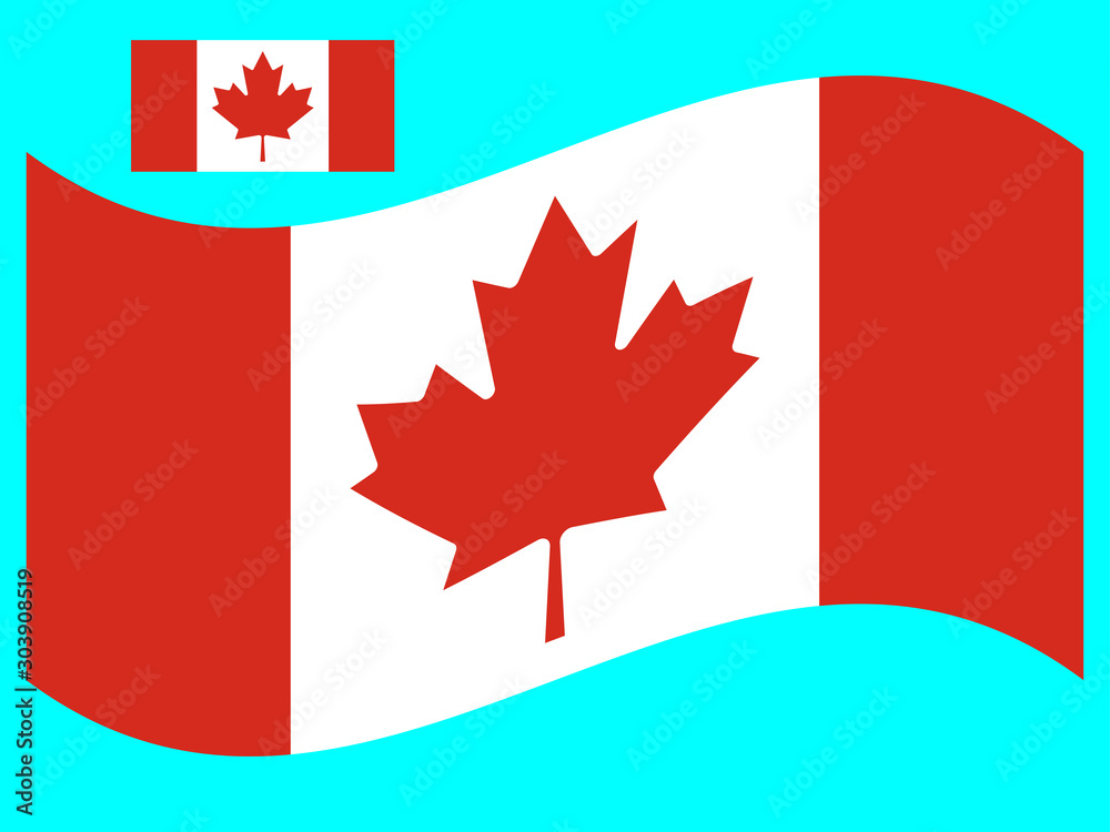 Wave Canada Flag Vector illustration Eps 10