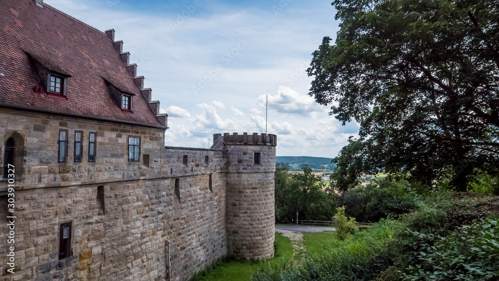 Fortification and tower of the castle of Altenburg in Bamberg
