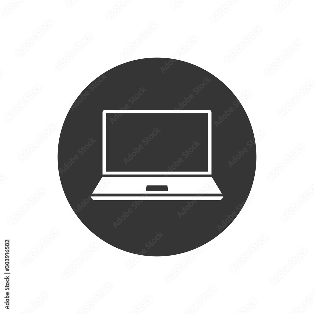 Laptop device icon, office appliances - vector stock Laptop device icon, office appliances - vector stock