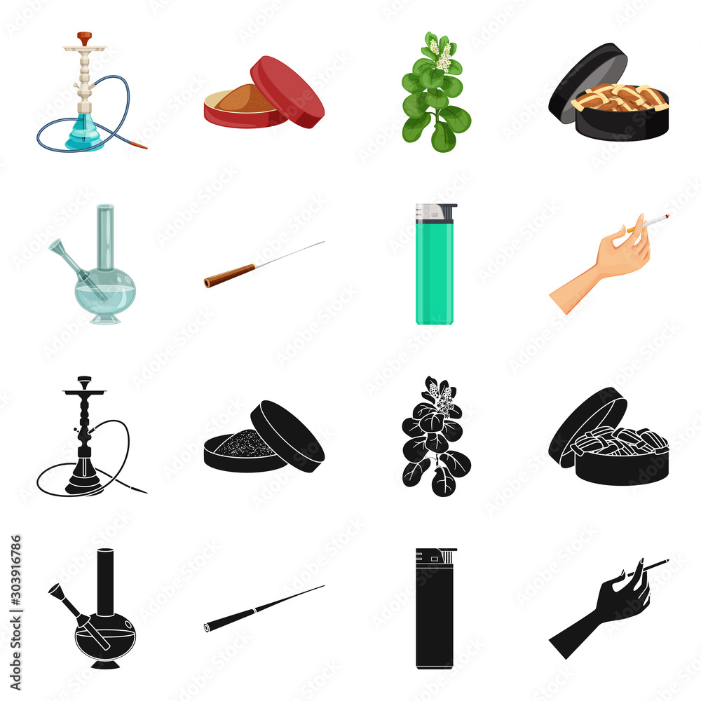 Fotografie Vector design of refuse and stop symbol