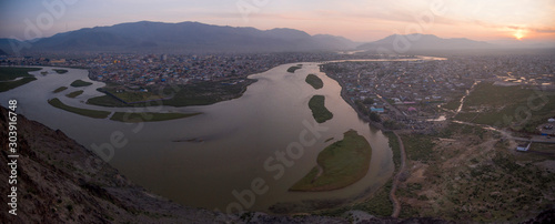 Sunset in olgyi, Mongolia