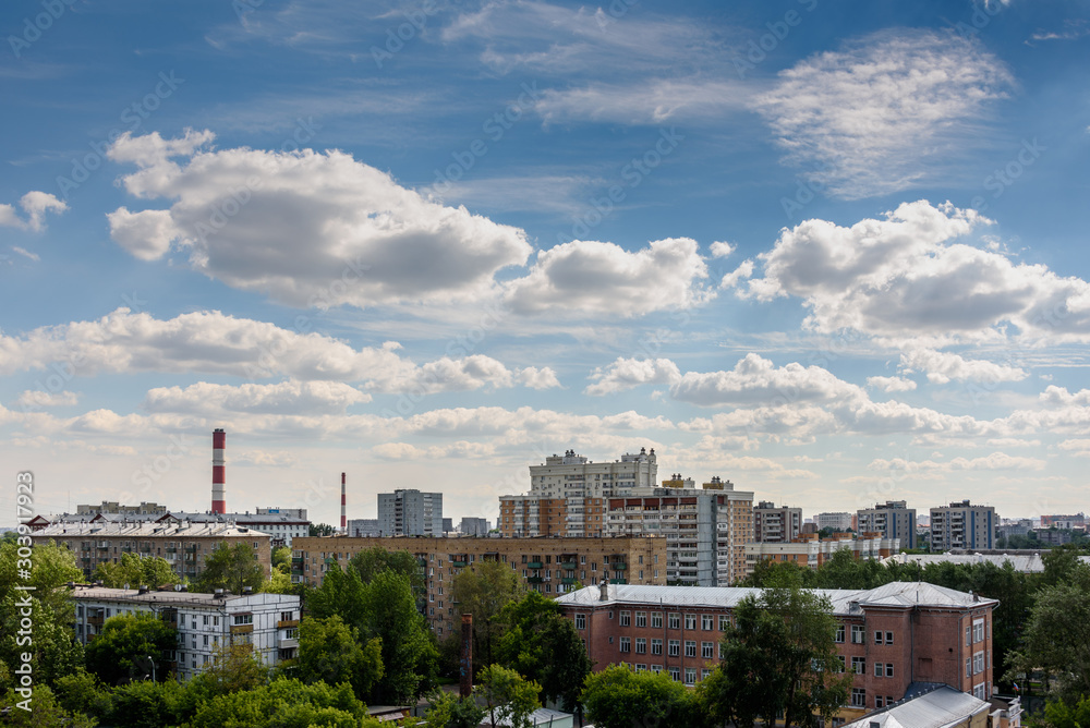 The urban landscape of a small sleeping area