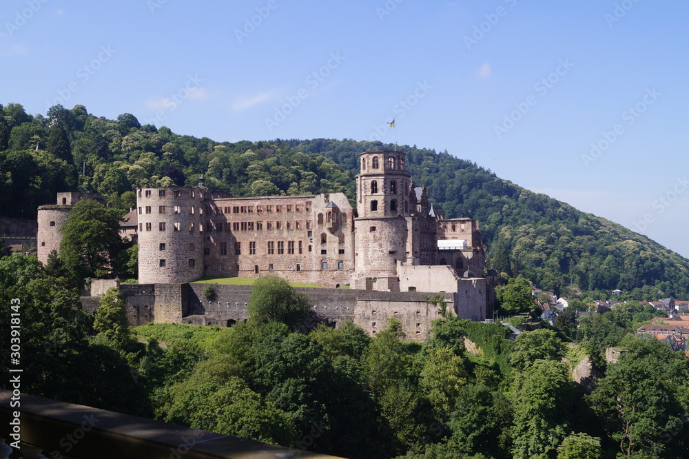 Heidelberger Schloss von der Scheffelterrasse