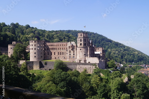 Heidelberger Schloss von der Scheffelterrasse